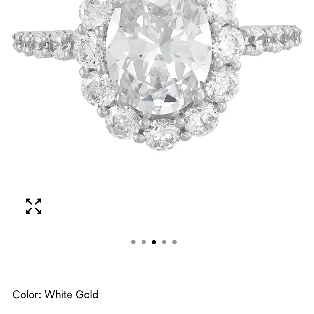 Macy's White Gold Diamond Halo Ring